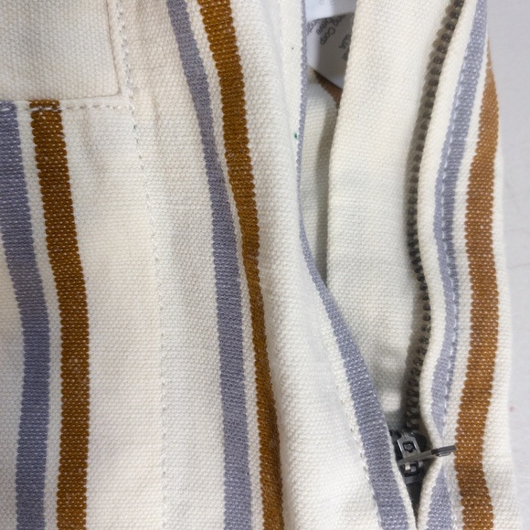 Madewell Striped Sleeveless Jumpsuit Size Large Tie Waist V-Neck Wide Leg - Picture 6 of 9